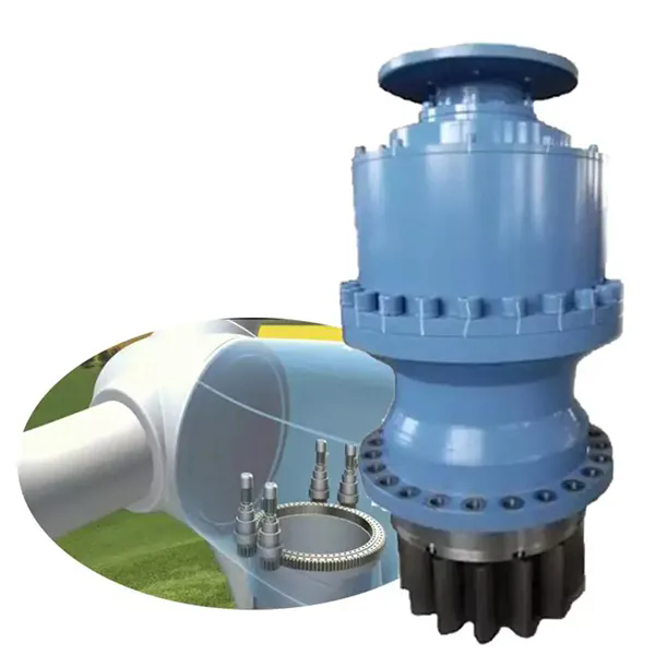 Quais são os três principais estágios de transmissão da caixa de engrenagens da turbina eólica?